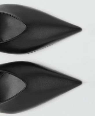 Women's Pointed-Toe Leather Heeled Shoes