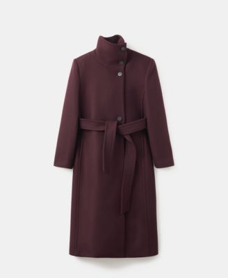 Women's Virgin Wool Chimney Collar Coat