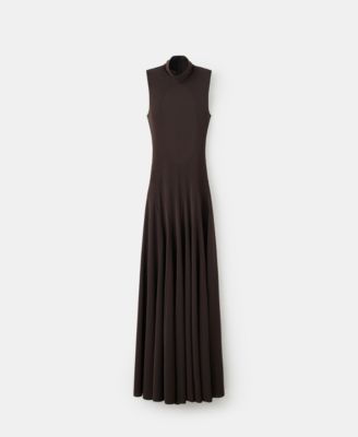 Women's Back Opening Godet Dress