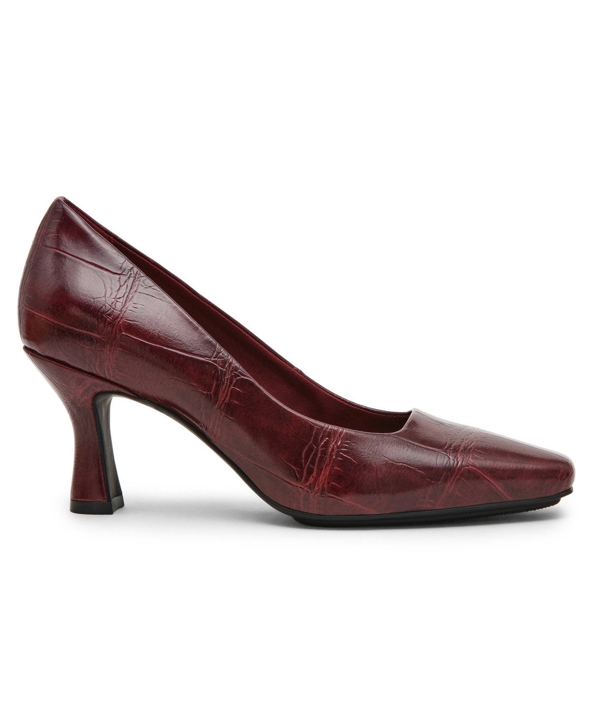 Anne Klein Women's Prima Flared Heel Pumps In Burgundy