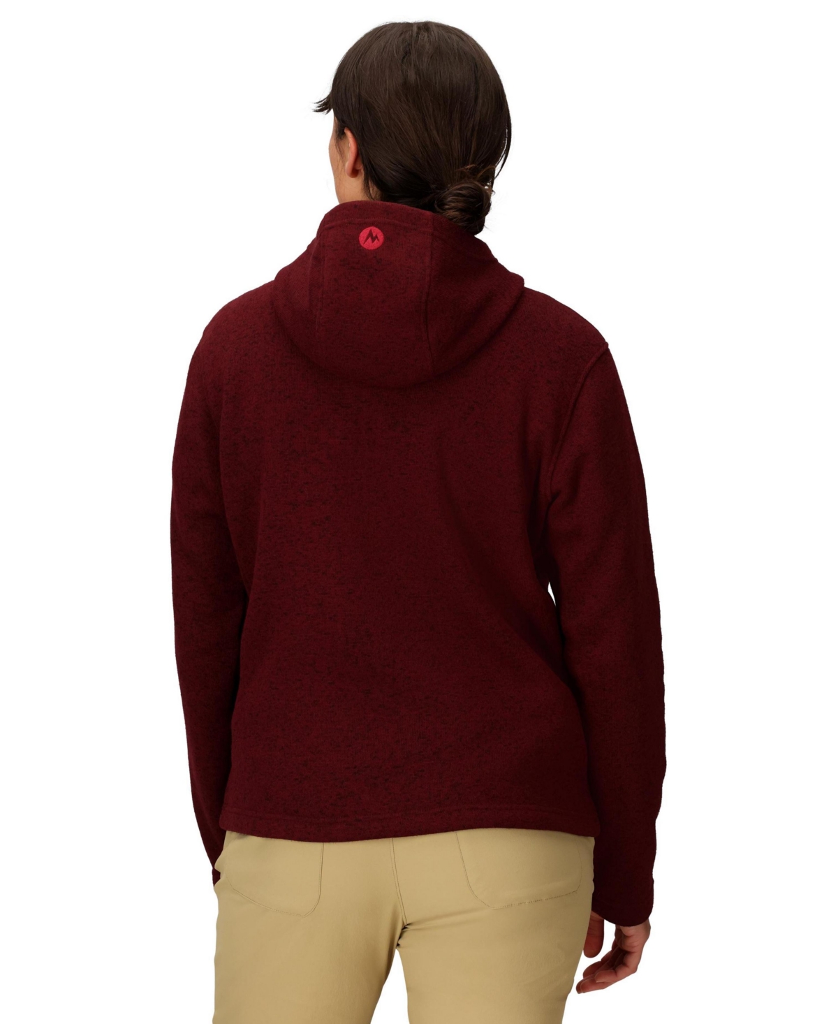 Marmot Women's Drop Line Full-zip Sweater Hoodie In Burgundy