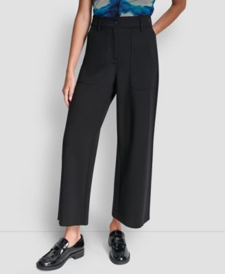 DKNY - Women's Wide-Leg Cropped Ponte Pants
