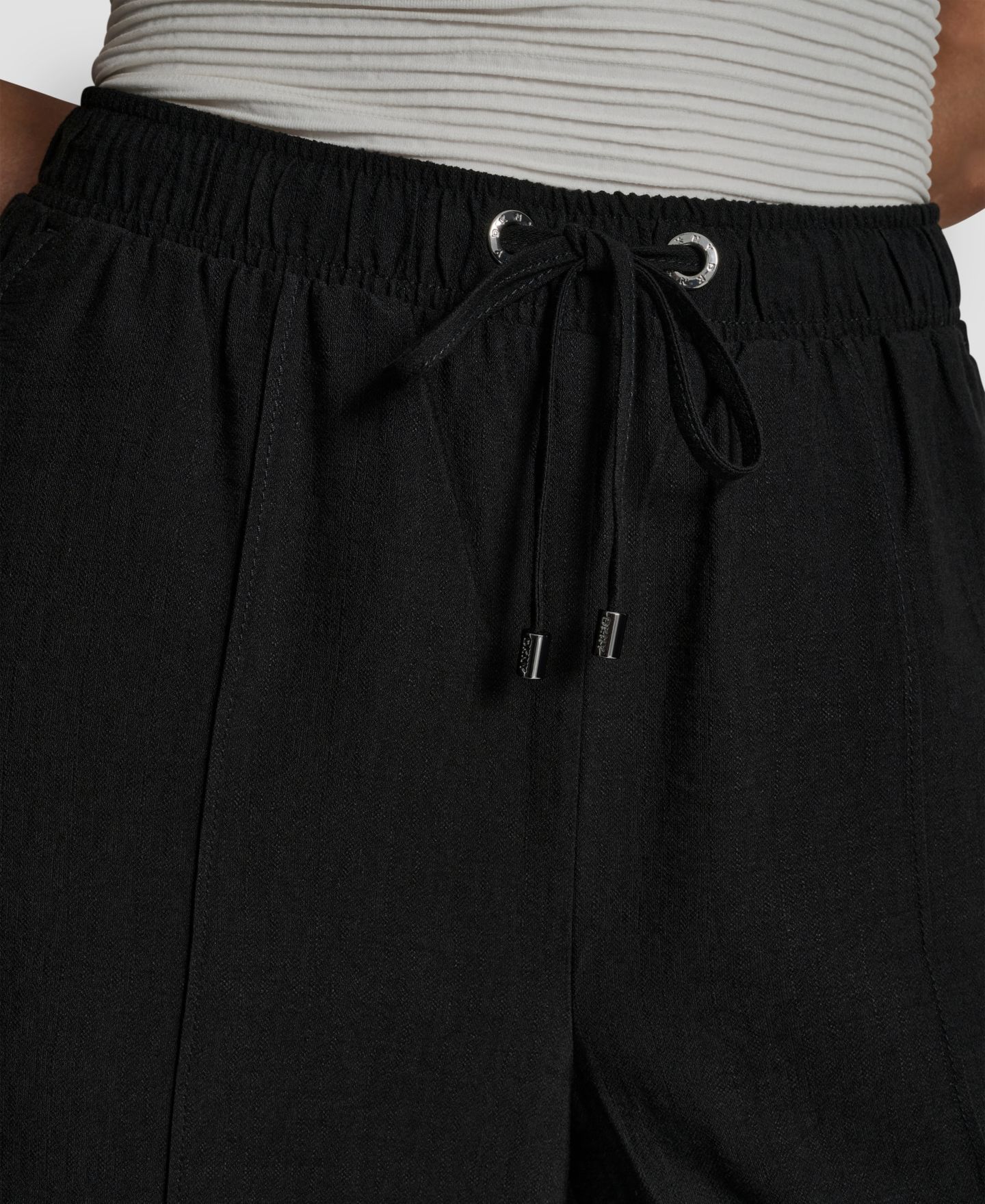 Женские брюки DKNY Seam Crinkle Pull-On, цвет: Чёрный — фото 4