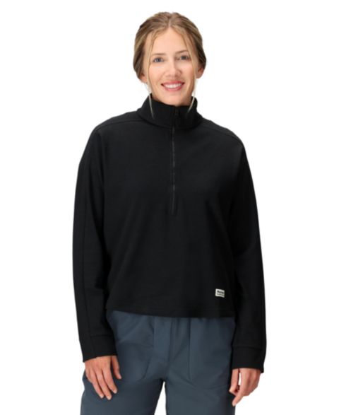 Женский топ Marmot Redwood 1/2 Zip, цвет: Чёрный