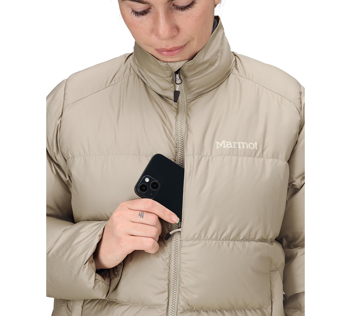 Marmot Guides 700 Fill Power Down Water Repellent Jacket In Neutral