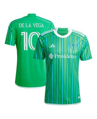 adidas - Men's Pedro de la Vega Green Seattle Sounders FC 2024 The Anniversary Kit Replica Player Jersey