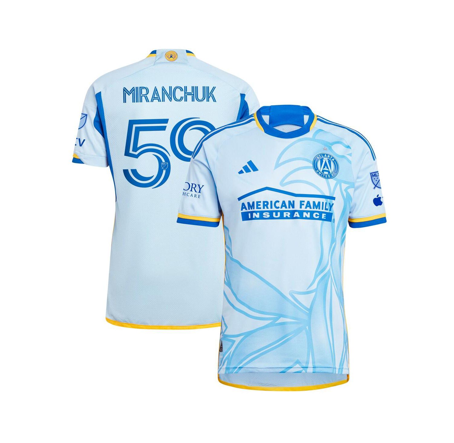 Men's Aleksei Miranchuk Light Blue Atlanta United FC 2024 The Resurgens Kit Authentic Player Jersey