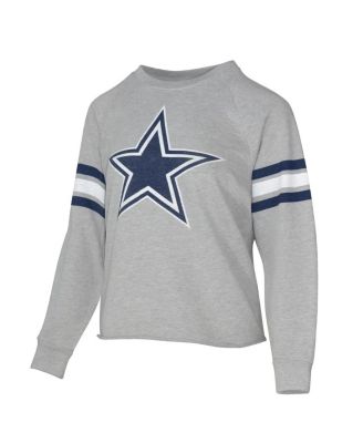 Women's Gray Dallas Cowboys Raglan Terry Sweatshirt