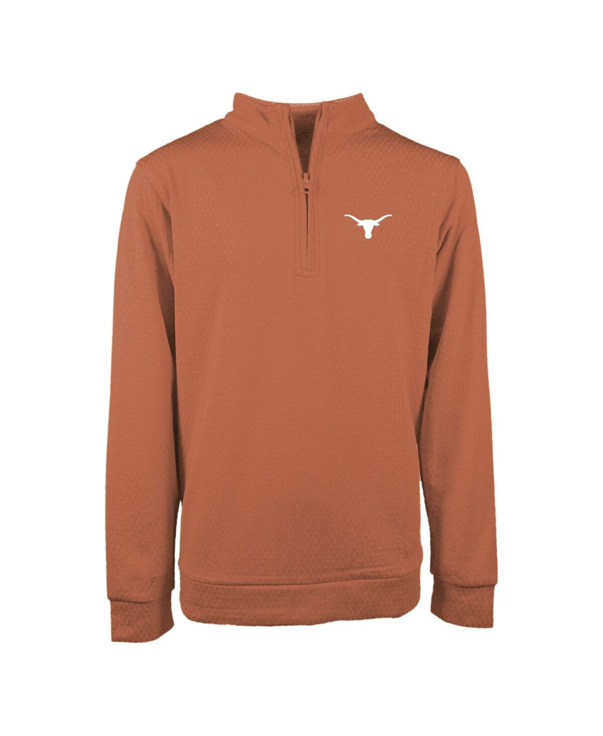 Garb Big Boys And Girls Burnt Orange Texas Longhorns Sterling Long Sleeve Quarter-zip Performance Sweatsh In Orange