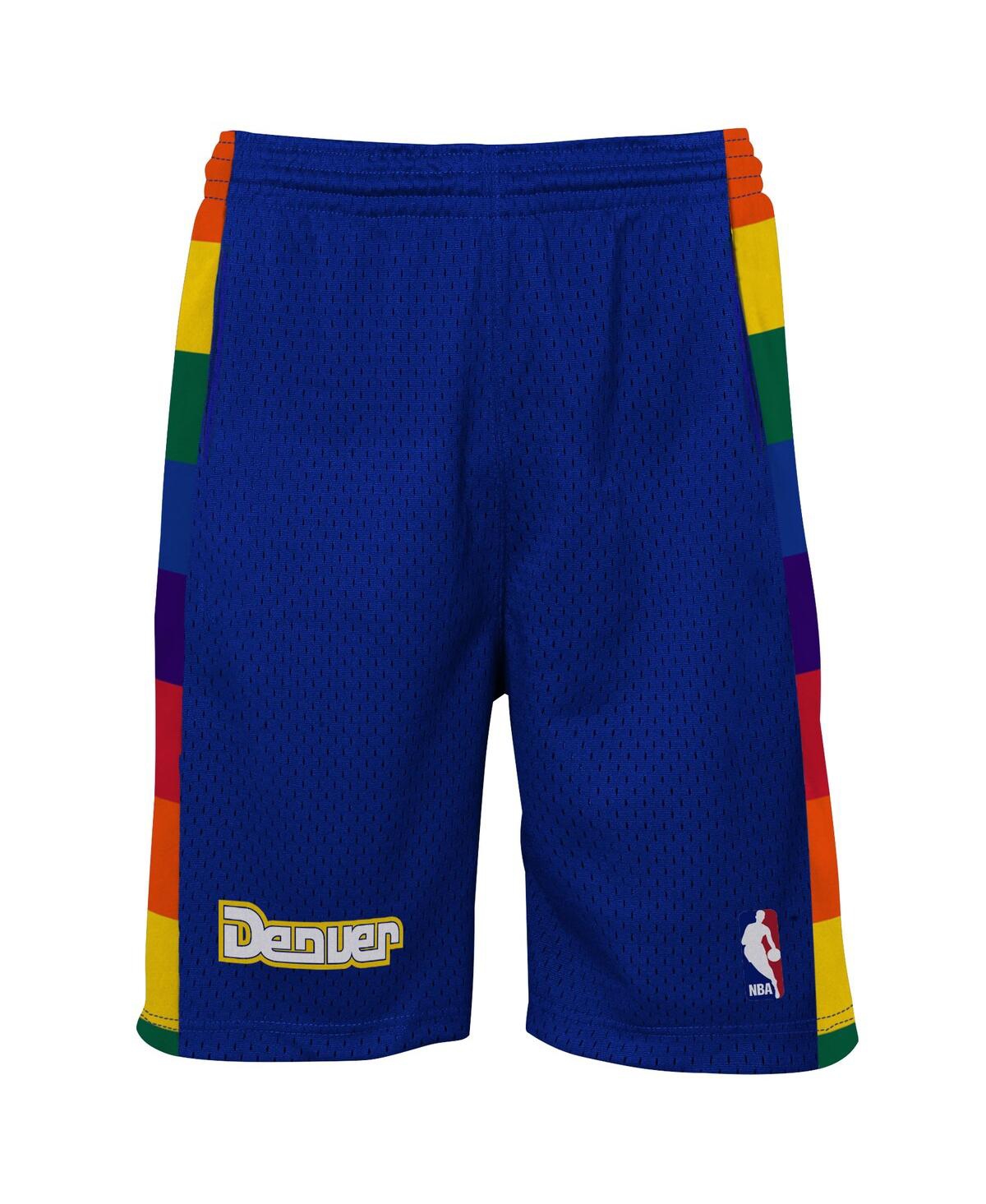 Mitchell & Ness Big Boys And Girls Blue Denver Nuggets Swingman Shorts In Blue