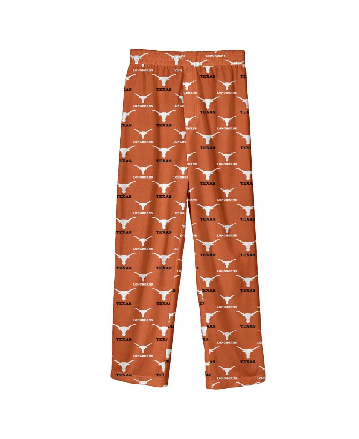 Outerstuff Big Boys And Girls Texas Orange Texas Longhorns All-over Team Logo Pants In Orange