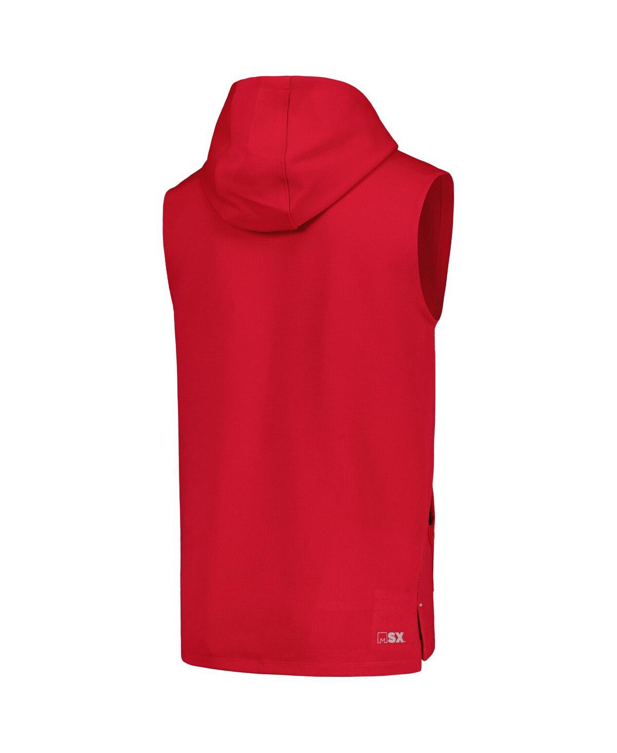 Msx By Michael Strahan Men's Cardinal Arizona Cardinals Marathon Sleeveless Pullover Hoodie In Red