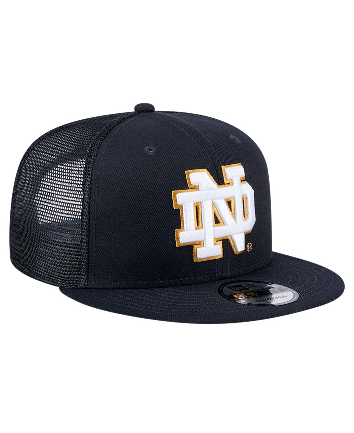 New Era Men's Navy Notre Dame Fighting Irish 9fifty Trucker Snapback Hat In Blue