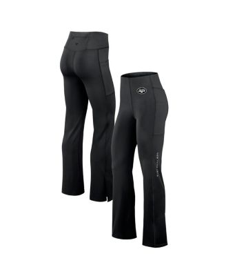 Fanatics - Women's Black New York Jets Studio Fitted Flared Leggings