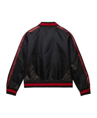 Women's Black Buffalo Bills Raglan Satin Full-Snap Jacket