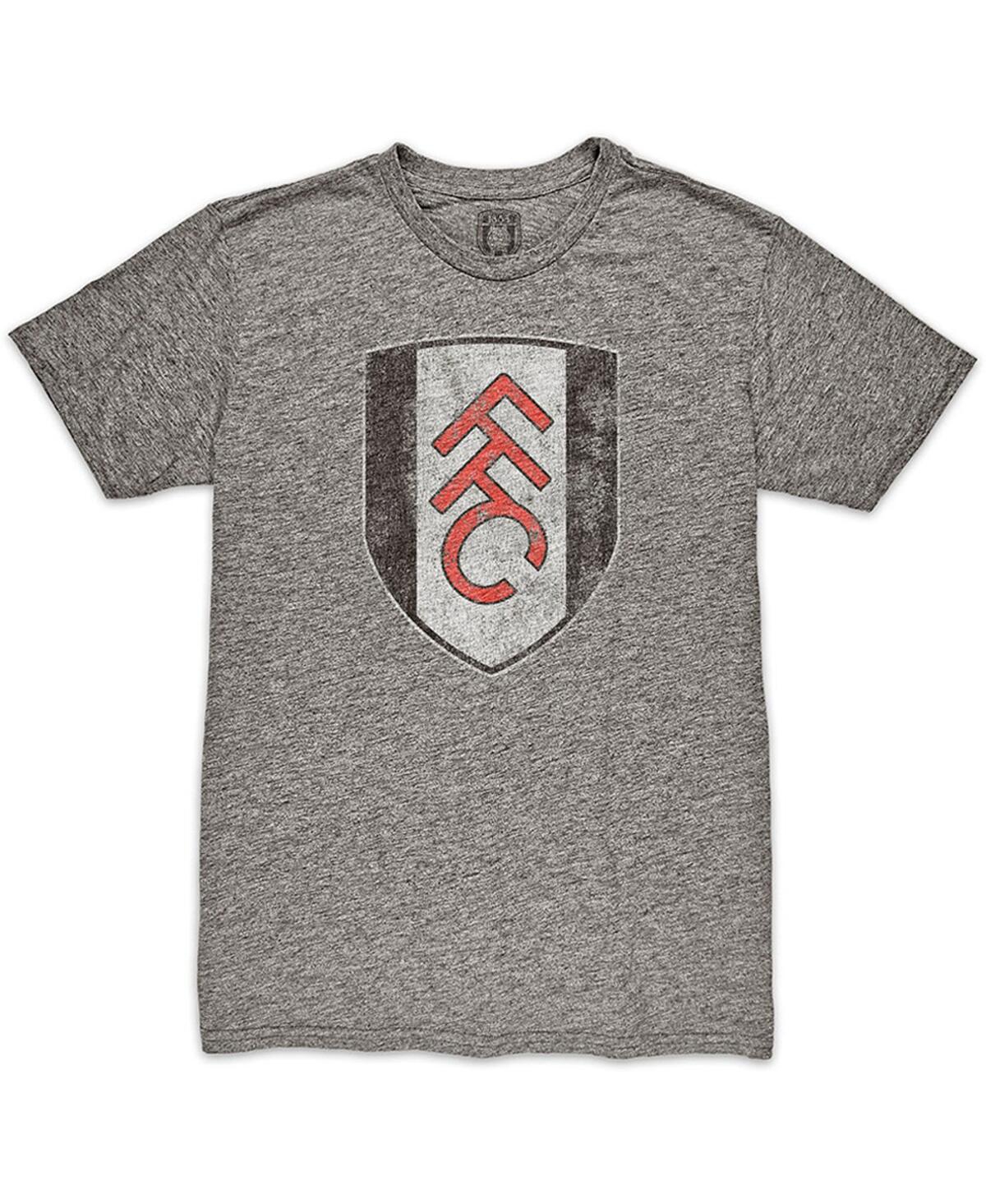 1863fc Men's Heather Gray Fulham Color Crest Mock Twist Tri-blend T-shirt In Gray