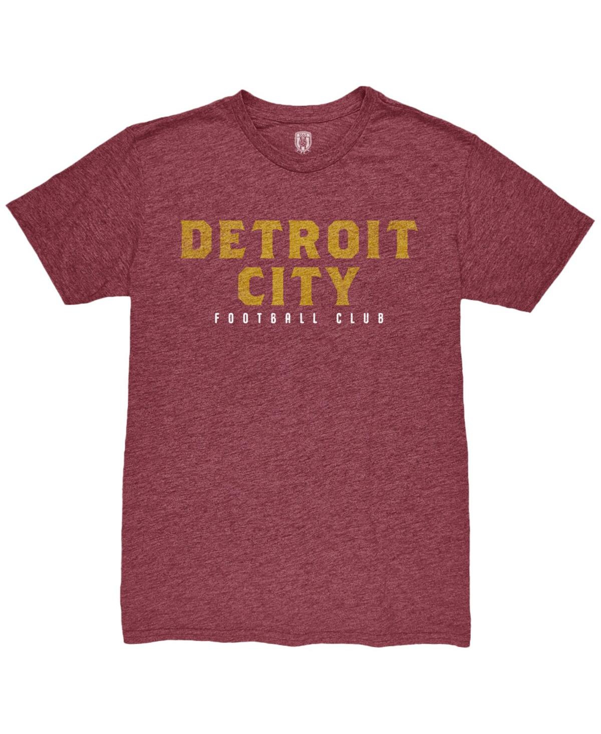 1863fc Men's Maroon Detroit City Fc Wordmark Twisted Tri-blend Slub T-shirt In Burgundy