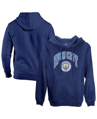 1863FC - Men's Navy Manchester City Retro Wordmark Pullover Hoodie