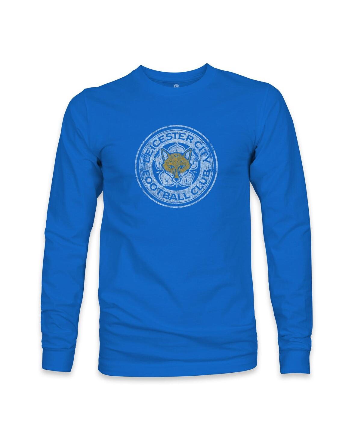 1863fc Men's Blue Leicester City Color Badge Long Sleeve T-shirt In Blue