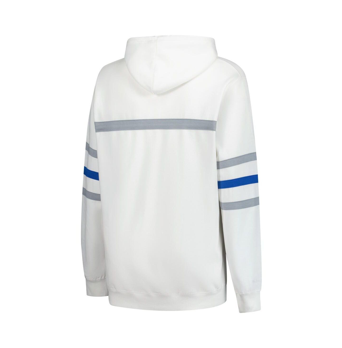 Женское худи Mitchell & Ness White Detroit Lions Plus Size Head Coach Throwback Pullover — фото 3
