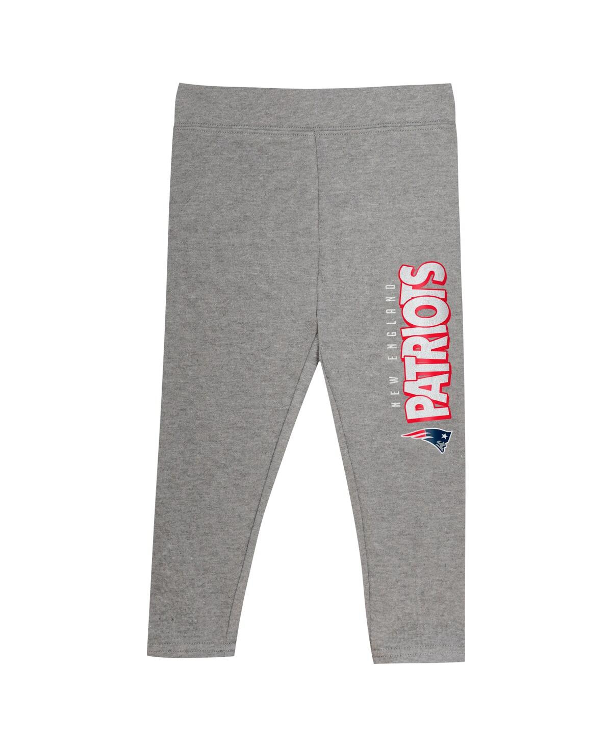 Outerstuff Toddler 2-piece New England Patriots Club House Long Sleeve Hoodie Top And Leggings Set In Gray