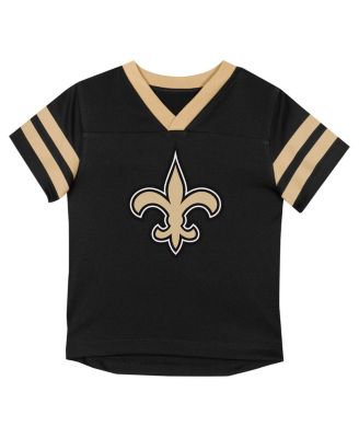 Toddler 2-Piece Black/Vegas Gold New Orleans Saints Red Zone V-Neck T-Shirt and Pants Set