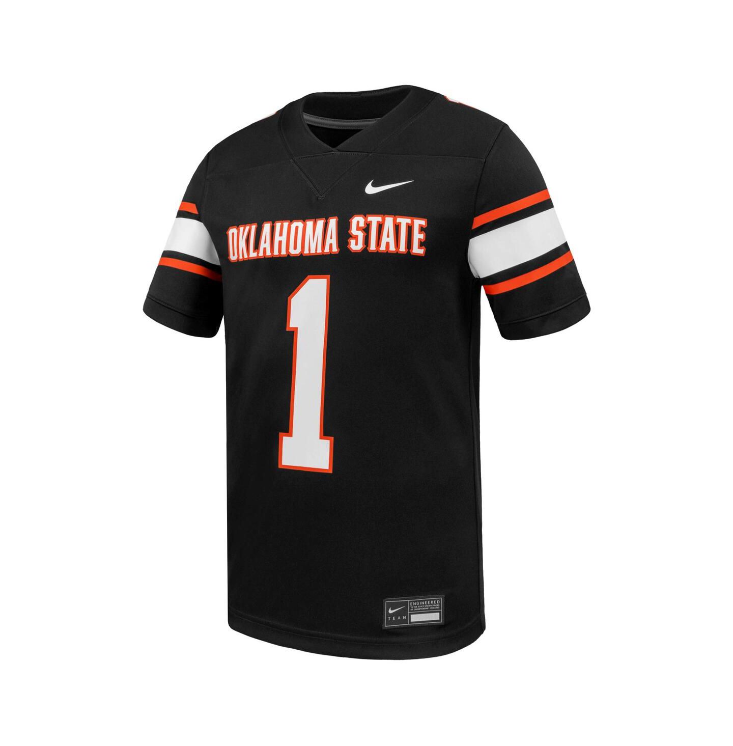 Мужской топ Nike Black Oklahoma State Cowboys Untouchable Replica Game Jersey — фото 2
