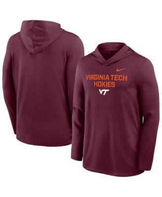 Nike - Men's Maroon Virginia Tech Hokies 2025 Sideline Dri-FIT Long Sleeve Hoodie T-Shirt