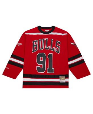 Mitchell & Ness - Men's and Women's Dennis Rodman Red Chicago Bulls Maxxed Out Fashion Hockey Jersey