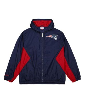 Mitchell & Ness - Men's Navy New England Patriots Playmaker Full-Zip Windbreaker Jacket