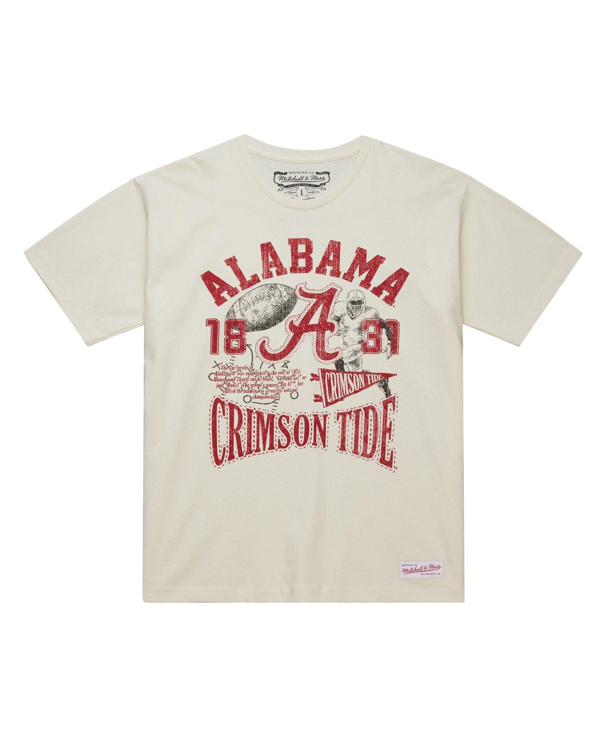 Mitchell & Ness Men's Cream Alabama Crimson Tide Heritage Scholar T-shirt In Neutral