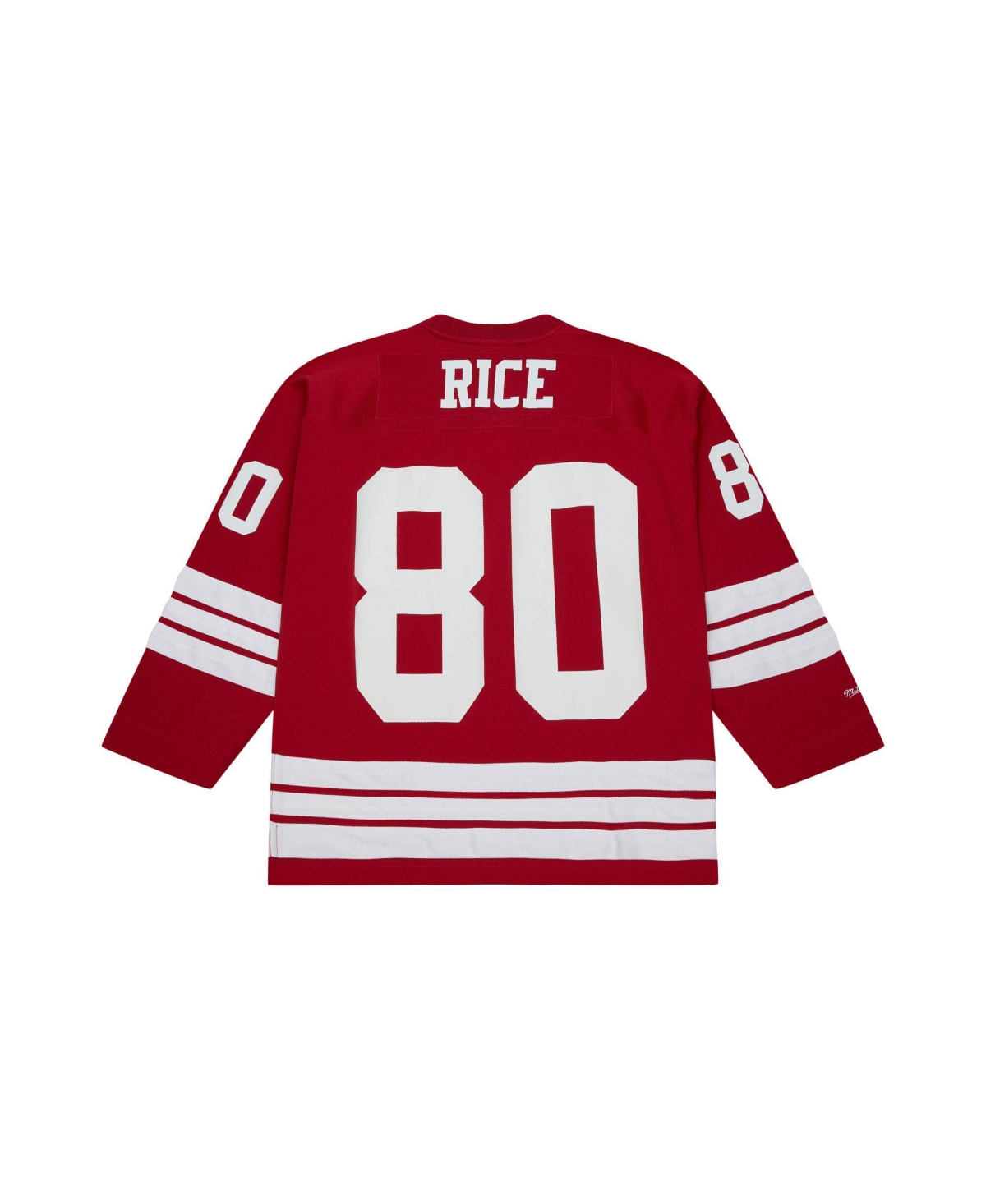 Mitchell & Ness Men's Jerry Rice Scarlet San Francisco 49ers Maxed Out Fashion Hockey Jersey