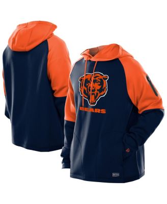 New Era - Men's Navy Chicago Bears Combine Authentic Color Block Raglan Pullover Hoodie
