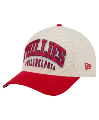 Men's Cream/Red Philadelphia Phillies Sided Corduroy 9FORTY A-Frame Adjustable Hat