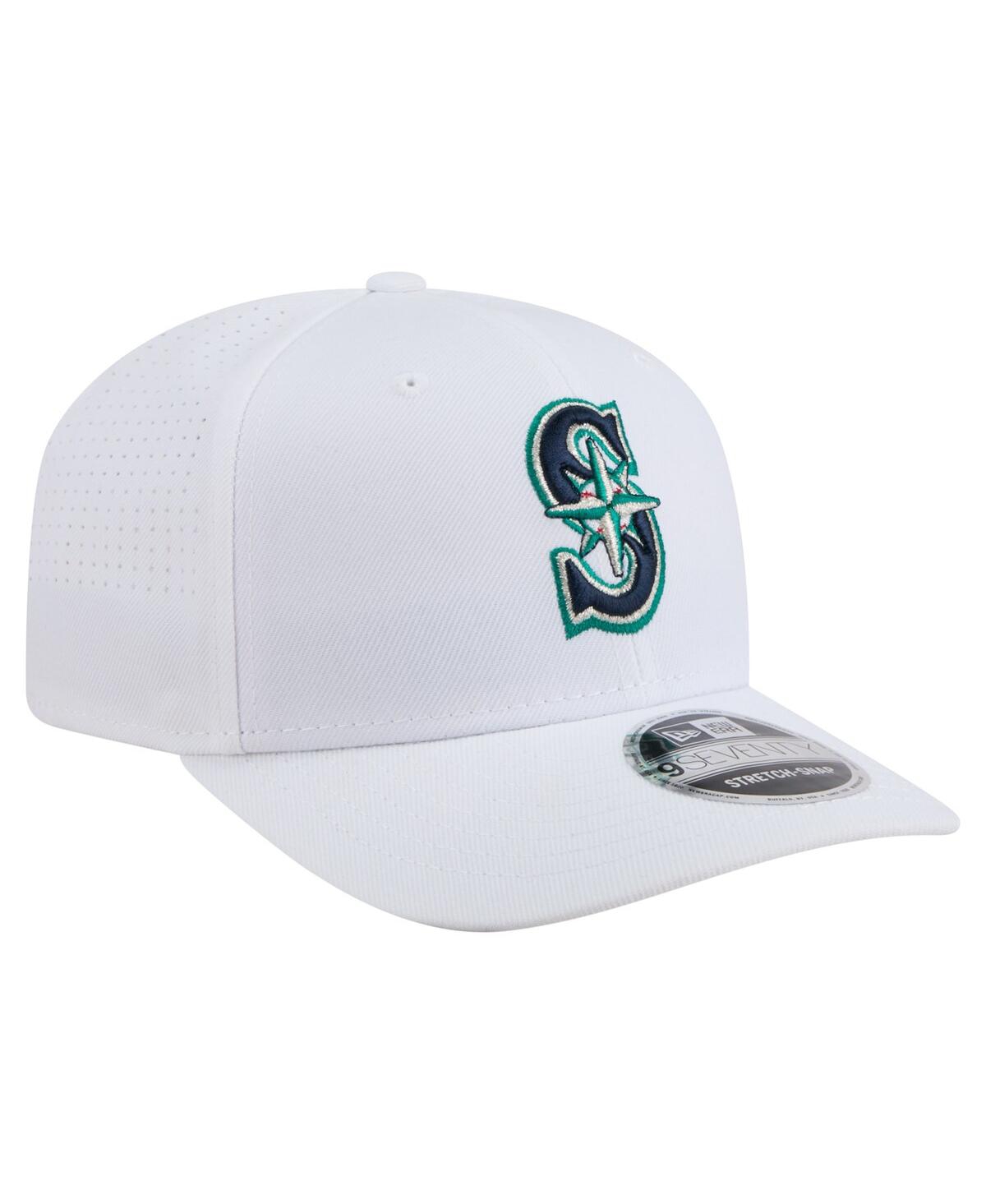 New Era Men's White Seattle Mariners Coolera 9seventy Adjustable Hat In White