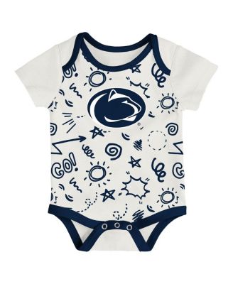 Baby Boys and Girls 3-Pack Penn State Nittany Lions All Day Play Bodysuit Set