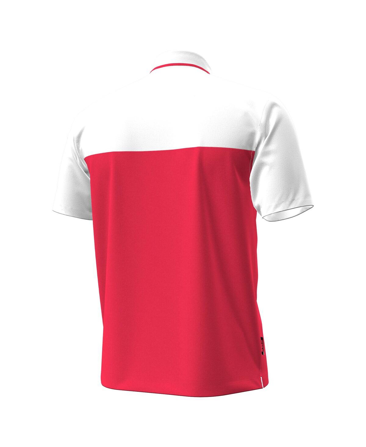 Under Armour Men's Red/white Utah Utes Green Blocked Polo Shirt In Pink