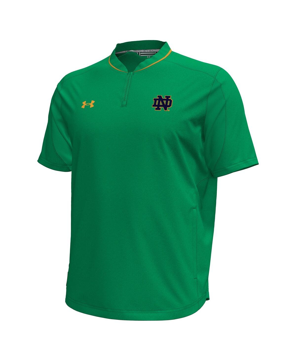 Under Armour Men's Green Notre Dame Fighting Irish Motivate Quarter-zip Performance Sweatshirt In Green