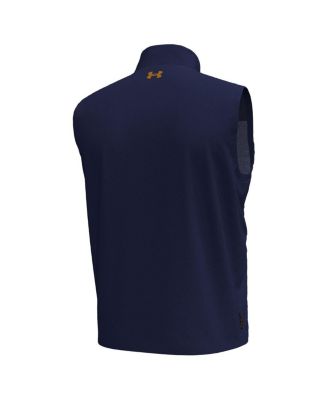Men's Navy Notre Dame Fighting Irish Drive Pro Storm Full-Zip Sweater Vest