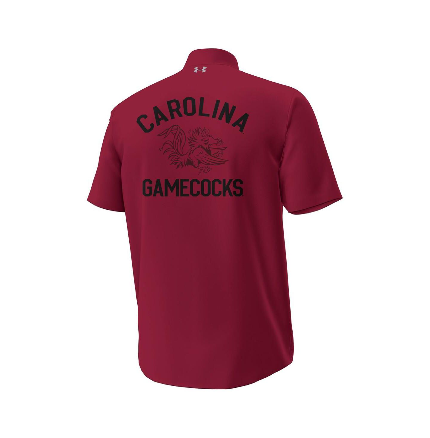 Мужская рубашка Under Armour Garnet South Carolina Gamecocks Gameday ArmourFuse Camp Button-Up — фото 3