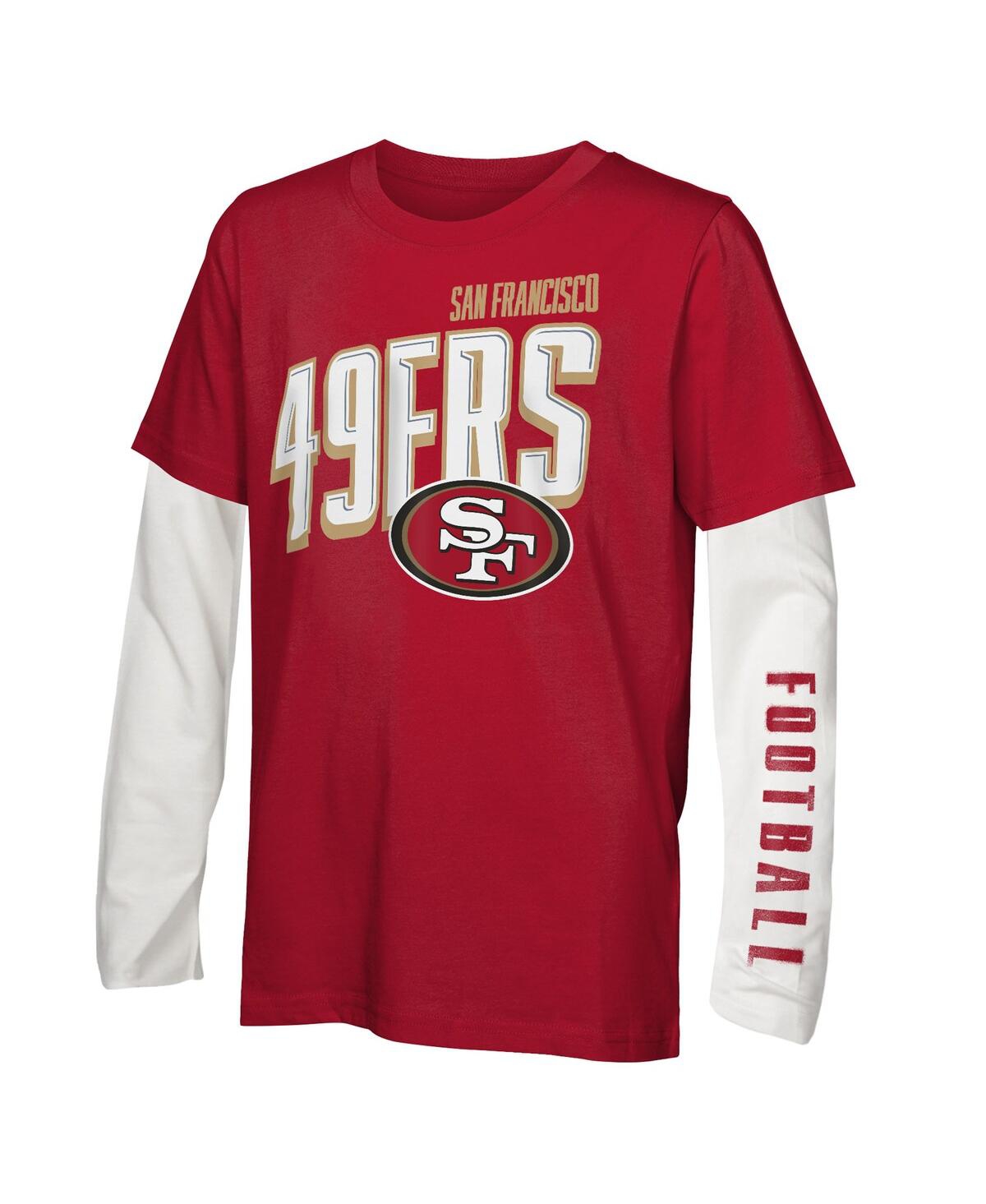 Outerstuff Preschool San Francisco 49ers The Mix Combo T-shirt Set In Red