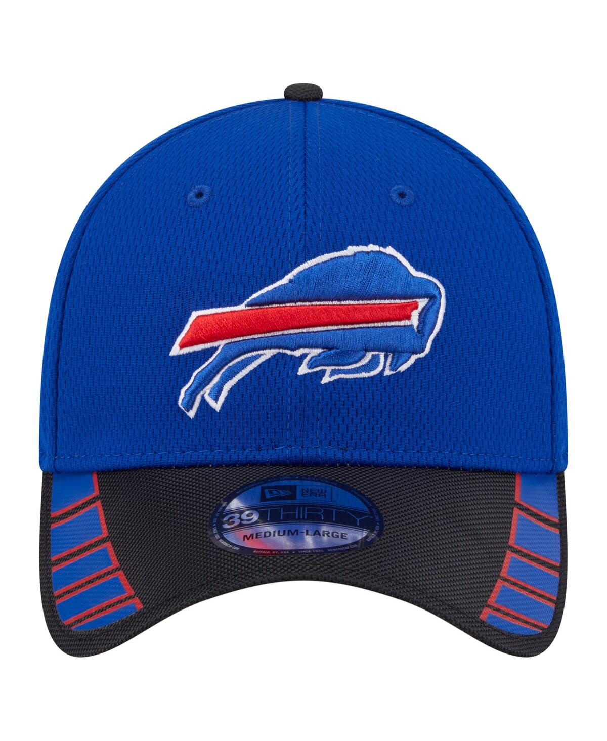 New Era Men's Royal Buffalo Bills Visor Hit 39thirty Flex Hat In Blue