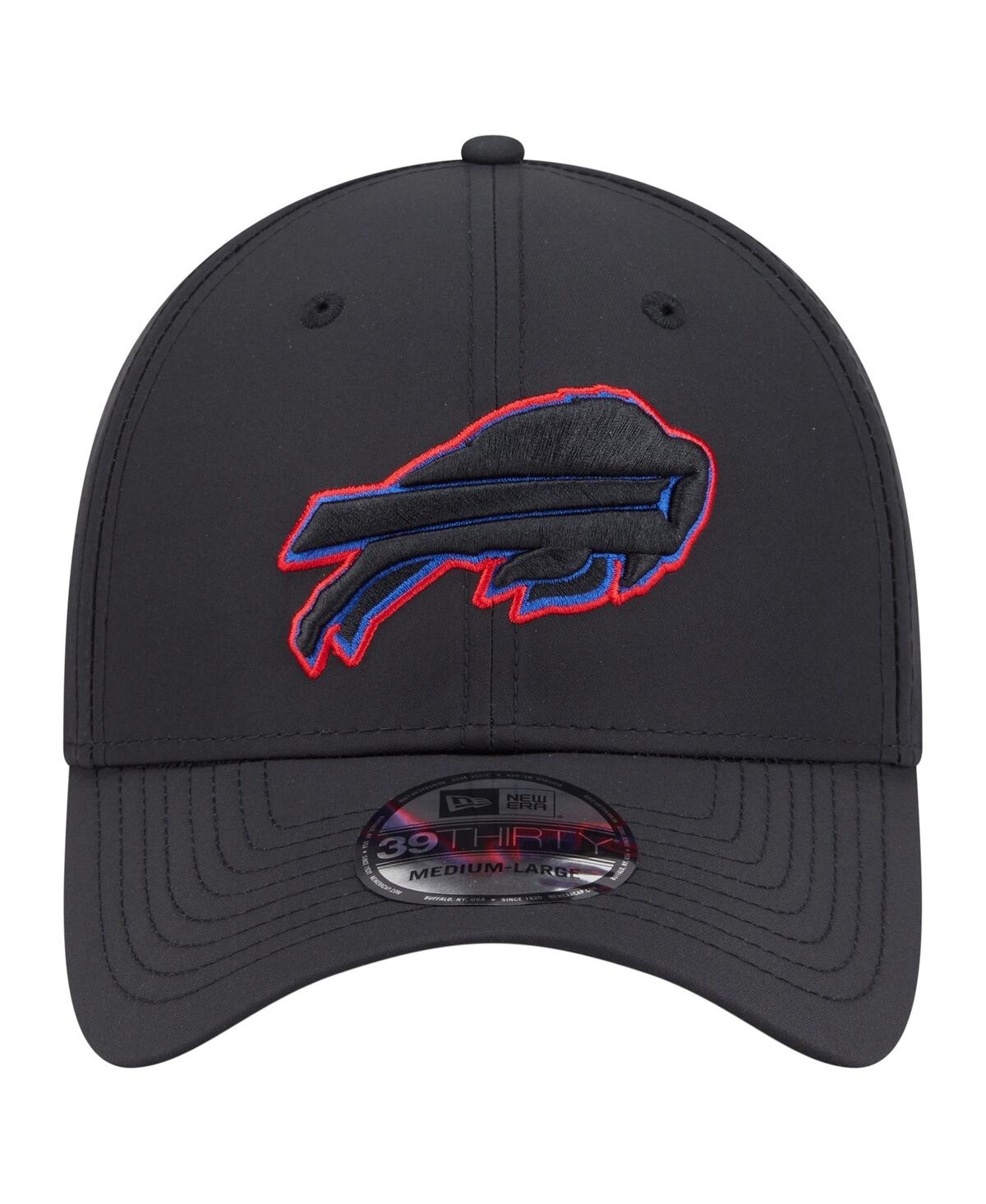 New Era Men's Black Buffalo Bills Night 39thirty Flex Hat In Black