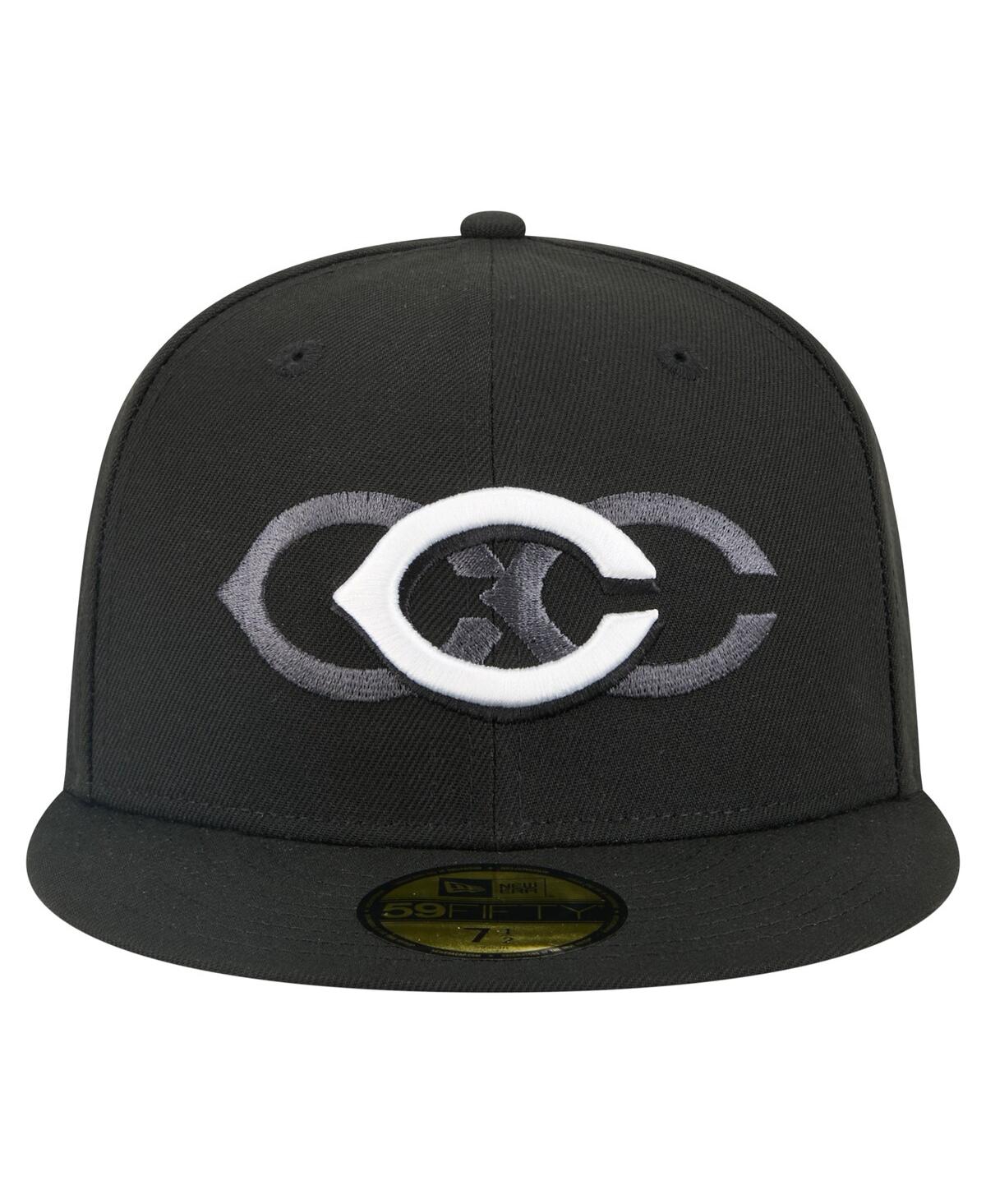 New Era Men's Black Cincinnati Reds Tri-hit 59fifty Fitted Hat In Black