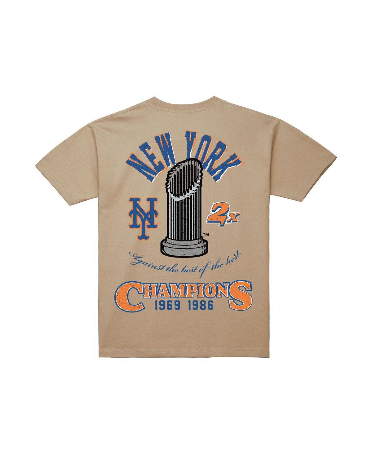 Mitchell & Ness Men'sâ Cream New York Mets Legacy Defined T-shirt In Neutral