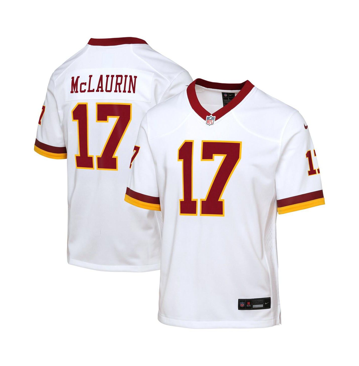 Детское джерси Nike Big Boys and Girls Terry McLaurin White Washington Commanders Game Super Bowl Era Jersey — фото 1