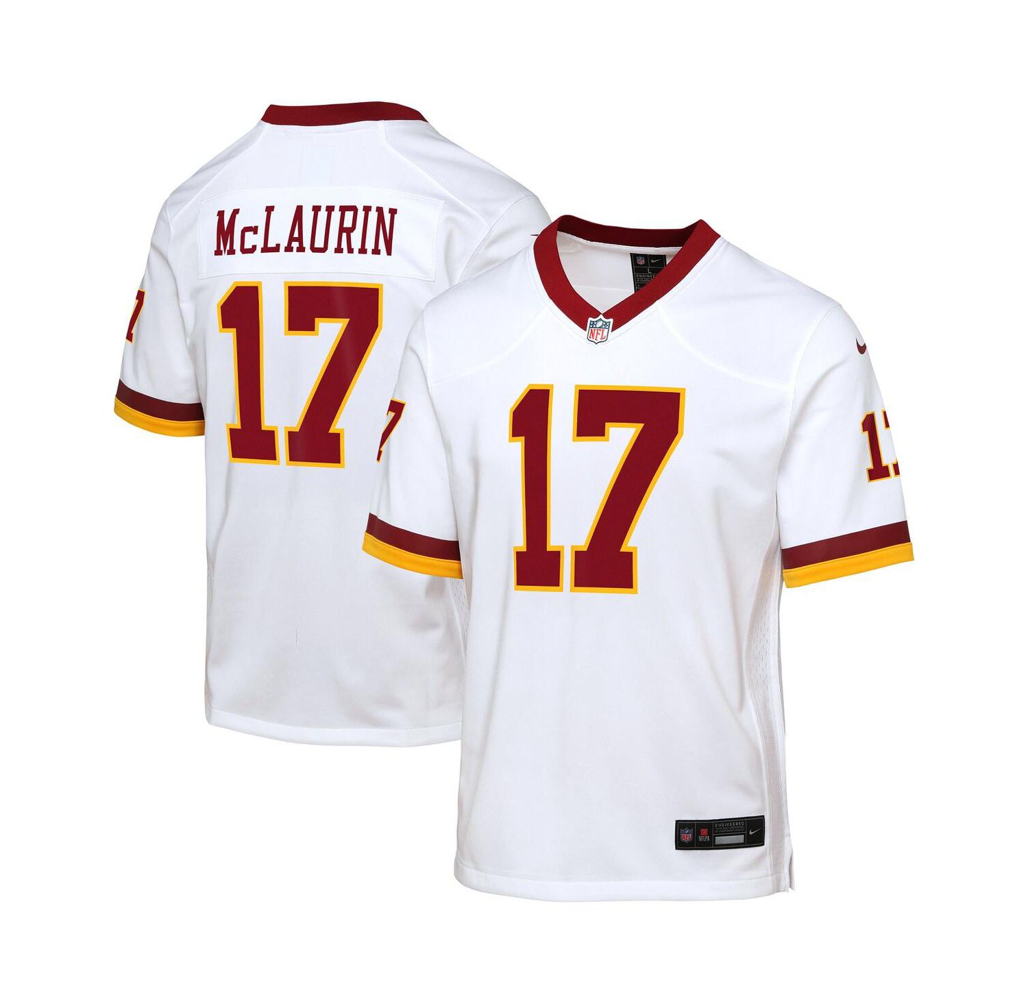 Big Boys and Girls Terry McLaurin White Washington Commanders Game Super Bowl Era Jersey
