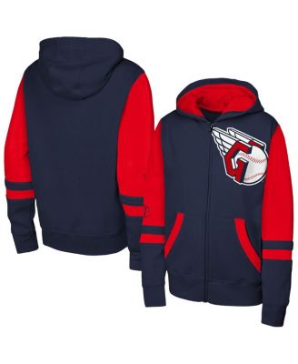 Outerstuff - Men's Navy Cleveland Guardians Stadium Color Block Full-Zip Hoodie