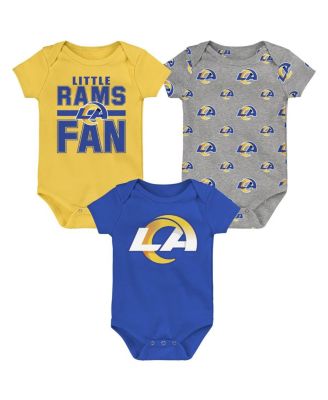 Outerstuff - Newborn 3-Piece Los Angeles Rams Little Tike Bodysuit Set