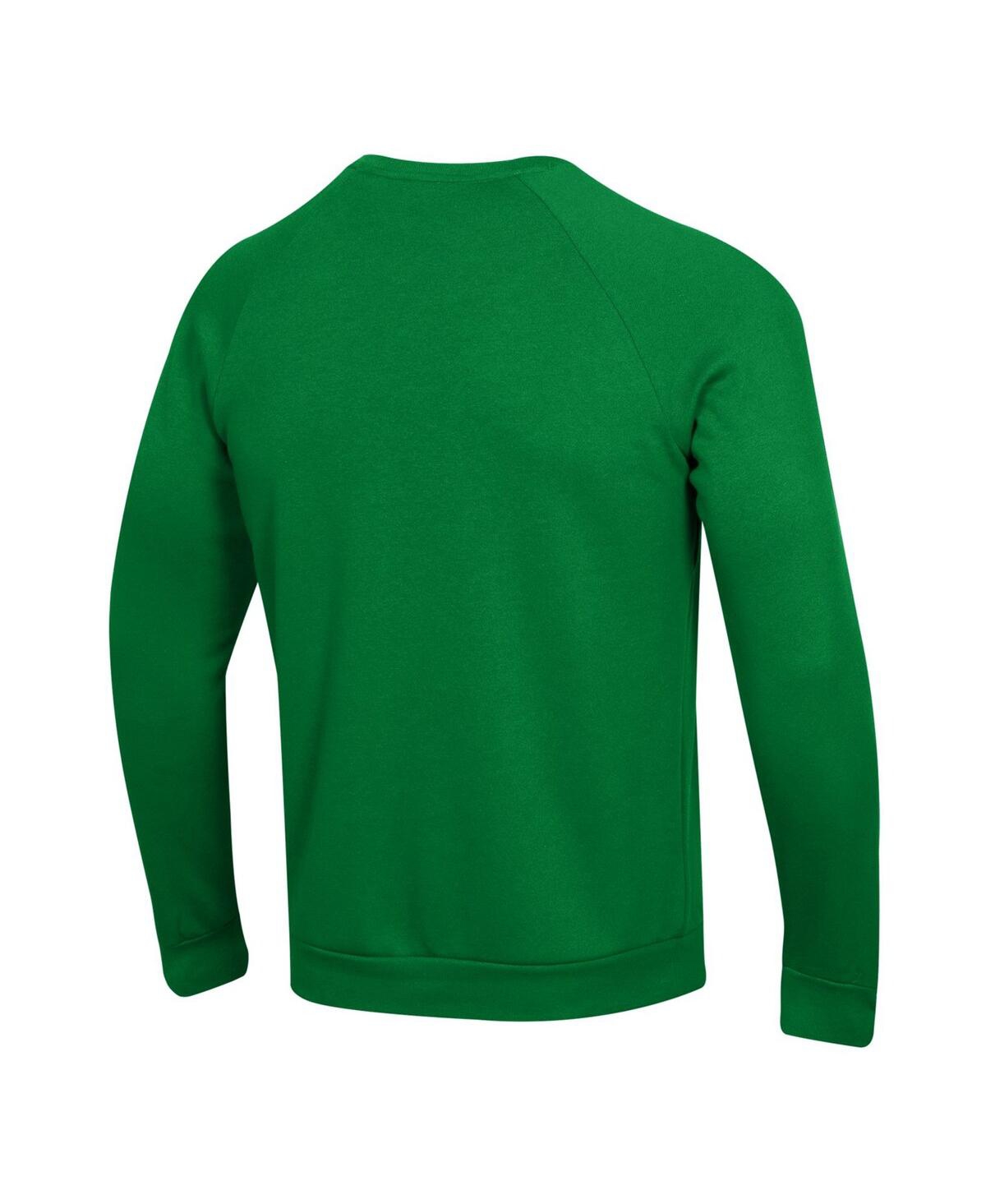 Under Armour Men's Kelly Green Notre Dame Fighting Irish Sideline Rival Fleece Crewneck Sweatshirt In Green